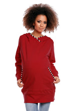 Load image into Gallery viewer, Long Red Maternity Sweatshirt
