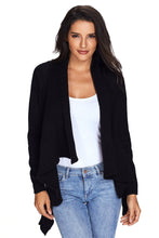 Load image into Gallery viewer, Black Waterfall Cardigan
