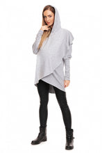 Load image into Gallery viewer, Gray Crossover Maternity Sweatshirt

