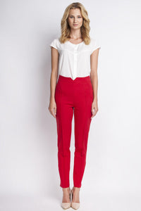 Red Straight Leg Pants