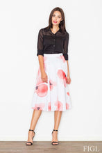 Load image into Gallery viewer, White Floral Midi Skirt
