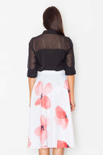 Load image into Gallery viewer, White Floral Midi Skirt
