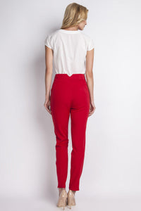 Red Straight Leg Pants